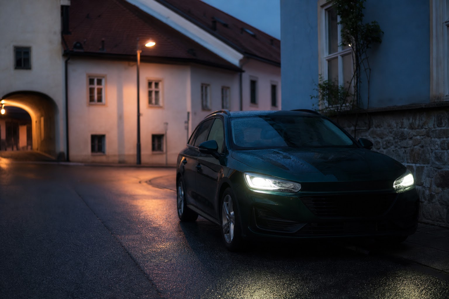Auto s automaticky zapnutými svetlami